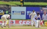 Australia's Alex Carey (L) stumps out Sri Lanka's Kusal Mendis (R) during the fourth day of the first Test cricket match between Sri Lanka and Australia at the Galle International Cricket Stadium in Galle on February 1, 2025. (Photo by Ishara S. Kodikara / AFP)