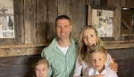 From left, Brielle, Andy, Justyna and Kallen Beyer as they celebrated Justyna's 39th birthday. Photo credit: Andy Beyer/Family photo