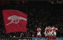 Arsenal's English midfielder #53 Ethan Nwaneri celebrates with teammates after scoring their fifth goal during the English Premier League football match between Arsenal and Manchester City at the Emirates Stadium in London on February 2, 2025. (Photo by Glyn KIRK / AFP)