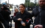 Chelsea's Australian striker Sam Kerr reacts as she arrives at Kingston Crown Court in south London on February 3, 2025, for the start of her trial. (Photo by HENRY NICHOLLS / AFP)
