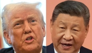 This combination of pictures created on February 04, 2025 shows US President Donald Trump in the Oval Office of the White House on February 3, 2025, in Washington, DC and China's President Xi Jinping speaking in Macau on December 19, 2024.  (Photo by Jim Watson and Anthony Kwan / AFP)
