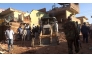 This photo taken on Feb. 1, 2025 shows workers using a loader to remove debris of a building damaged during an attack at Sabreen Market in Karari locality of Omdurman, north of the Sudanese capital Khartoum. (Khartoum State Press Office/Handout via Xinhua)
