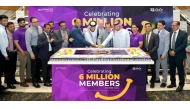 Lulu officials during a ceremony to mark six million ‘Lulu Happiness’ members across the GCC. 
