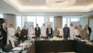 German Minister of Finance H E Dr. Jörg Kukies and QBA Chairman Sheikh Faisal bin Qassim Al Thani with other officials during the meeting.