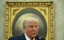 US President Donald Trump speaks before Pam Bondi is sworn in as US Attorney General in the Oval Office of the White House in Washington, DC, on February 5, 2025 (Photo by ANDREW CABALLERO-REYNOLDS / AFP)
