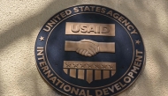 View of the logo of the United States Agency for International Development (USAID) at its office in Tegucigalpa taken on February 6, 2025. Photo by Orlando SIERRA / AFP