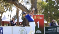 Spain’s Miguel Angel Jimenez tees off during the second round of the Trophy Hassan II 2025 at Royal Golf Dar Es Salam in Rabat, Morocco.