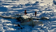 This image obtained from the US Coast Guard (USCG) on February 7, 2025, shows the remains of a plane reported missing February 6. (Photo by Handout / US Coast Guard / AFP) 