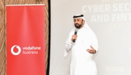 Head of Public Sector Sales at Vodafone Qatar, Mohamed Mohsin Al Yafei speaking at the event.