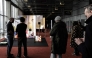 A general view shows the exhibitors' lounge during a cultural weekend in conjunction with the Summit for Action on Artificial Intelligence at the BNF (Bibliothèque natvionale François Miterrand) in Paris, on February 8, 2025. (Photo by Thibaud MORITZ / AFP)