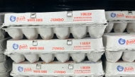 Eggs are seen for sale in a Giant grocery store in McLean, Virginia on January 28, 2025. A resurgence of avian flu, which first struck the United States in 2022, is hitting chicken farms hard, sending egg prices soaring and rattling consumers accustomed to buying this dietary staple for only a few dollars. Photo by Andrew CABALLERO-REYNOLDS / AFP