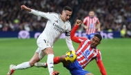 Real Madrid's Spanish defender #17 Lucas Vazquez during the Spanish league football match between Real Madrid CF and Club Atletico de Madrid at Santiago Bernabeu Stadium in Madrid on February 8, 2025. (Photo by Thomas COEX / AFP)
