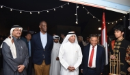 UDST President Dr. Salem Al Naemi touring the festival held inside the campus. Former Minister of Energy and Industry H E Dr. Mohammed bin Saleh Al Sada and US Ambassador to Qatar H E Timmy Davis also attended the event.