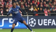 Paris Saint-Germain's French forward #10 Ousmane Dembele controls the ball during the UEFA Champions League knockout phase play-off 1st leg football match between Stade Brestois 29 (Brest) and Paris Saint-Germain (PSG) at the Roudourou Stadium in Guingamp, western France, on February 11, 2025. (Photo by Fred Tanneau / AFP)