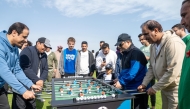 Minister of Environment and Climate Change H E Dr. Abdullah bin Abdulaziz bin Turki Al Subaie participating in a sport activity organised by the MECC at Old Doha Port, yesterday.