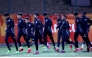 Qatar U20 players during a training session on the eve of their match against China. 