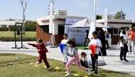 Children in action at the Al Meera pavillion.