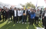 Minister of Environment and Climate Change H E Dr Abdullah bin Abdulaziz bin Turki Al Subaie and Minister of Transport H E Sheikh Mohammed bin Abdulla bin Mohammed Al Thani with senior officials  and guests taking part in National Sport Day activities.