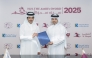 Doha Bank Group CEO Sheikh Abdulrahman bin Fahad bin Faisal Al Thani and QEF President Badr bin Mohammed Al Darwish during the sponsorship signing ceremony.