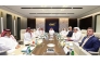 GWC Chairman Sheikh Mohammed bin Hamad bin Jassim bin Jaber Al Thani; GWC Group Managing Director Sheikh Abdulla bin Fahad bin Jassim bin Jaber Al Thani; and GWC’s Acting Group CEO Matthew Kearns with other officials during the meeting. 