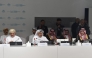 Minister of Finance H E Ali bin Ahmed Al Kuwari with other Ministers and dignitaries during 
a discussion session at the 2025 World Government Summit in Dubai.