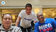 From left: Gilas Pilipinas Team Manager Alfrancis Chua, Philippine Basketball Association Commissioner Willie Marcial, and Gilas Pilipinas Assistant Coach Sean Chambers. Pic: Marivie Alabanza / The Peninsula