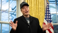 Elon Musk speaks in the Oval Office of the White House in Washington, DC, on February 11, 2025. Photo by Jim WATSON / AFP