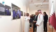 Deputy General Manager and Director of Human Resources at Katara Saif Saad Al Dosari (right), Director of Unesco Office in Doha Salah Khaled (second right), Generation Amazing Executive Director Nasser Al Khori (left) and Executive Director of Save the Dream Massimiliano Montanari (back) during the event. Pic: Salim Matramkot/The Peninsula
