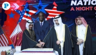 Minister of Public Health H E Mansoor bin Ebrahim Al Mahmoud (second right); MoFA Secretary General H E Dr. Ahmad Hassen Al Hammadi (left); Director of Protocol Department, MoFA, H E Ambassador  Ibrahim Yousif Abdullah Fakhro (right); and US Ambassador to Qatar H E Timmy Davis at the cake-cutting ceremony to mark 249th Anniversary of US Independence Day. Pic: Rajan Vadakkemuriyil/The Peninsula