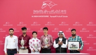 The connections of Sealine celebrate their win. PIC: Juhaim/QREC