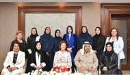 Her Majesty Queen Silvia of Sweden and President of Mentor International, QBWA Chairman Sheikh Faisal bin Qassim Al Thani with other dignitaries during the luncheon. 