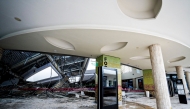 This handout picture released by Regional Government of La Libertad shows damages after the roof of a shopping mall collapsed in Trujillo, Peru on February 22, 2025. Photo by Larry CAMPOS / Peru's Regional Government of La Libertad / AFP