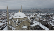 File photo: Nuruosmaniye Mosque in Eminonu district is seen during heavy snowfall in Istanbul, Tukiye, January 25, 2022. Picture taken with a drone. REUTERS/Umit Bektas

