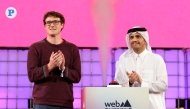 H E the  Prime Minister with CEO and Founder of Web Summit Paddy Cosgrave. Pics: Rajan Vadakkemuriyil/The Peninsula 