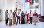 Members of a delegation of Native American artists with VCUarts Qatar officials.