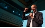 Friedrich Merz, leader of Germany's conservative Christian Democratic Union (CDU) and his party's main candidate for Chancellor addresses supporters at the electoral evening in Berlin on February 23, 2025. (Photo by Odd Andersen / AFP)