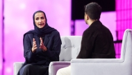 Vice Chairperson and CEO of Qatar Foundation H E Sheikha Hind bint Hamad Al Thani in conversation with journalist and video creator Uptin Saiidi at the Web Summit Qatar 2025.