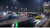 Action during the opening round of Qatar Drag Racing Championship. 