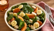 Spinach Salad With Chicken, Orange and Sesame. (Photo by Tom McCorkle/For The Washington Post; food styling by Gina Nistico/For The Washington Post)

