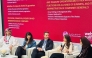 Panelists during the session entitled ‘Unlocking Qatar’s Potential: The QFC Advantage for Startups’ during the Web Summit Qatar 2025, yesterday.