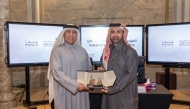 General Manager of Katara Prof Dr. Khalid bin Ibrahim Al Sulaiti (right) with President of UDST Dr. Salem bin Nasser Al Naemi at the MoU signing ceremony.