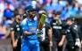 India's Virat Kohli reacts as he leaves the field after being caught out during the ICC Champions Trophy one-day international (ODI) cricket on March 2, 2025. (Photo by Giuseppe CACACE / AFP)