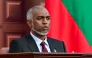 Maldives' President Mohamed Muizzu looks on after reading the oath during his inauguration ceremony in Male on November 17, 2023. (Photo by Ishara S. Kodokara / AFP)