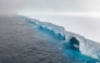 This handout image released by EYOS Expeditions on January 19, 2024, shows an aerial view of the A23a iceberg in the waters of The Southern Ocean off Antarctica on January 14. Photo by IAN STRACHAN / EYOS Expeditions / AFP