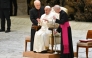 (FILES) Pope Francis gestures during an audience of the Jubilee of the World of Communication, at Paul-VI hall in the Vatican on January 25, 2025. (Photo by Andreas SOLARO / AFP)
