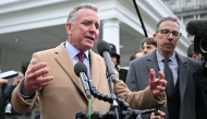 US Middle East envoy Steve Witkoff speaks to reporters outside the West Wing of the White House in Washington, DC on March 6, 2025. (Photo by Mandel NGAN / AFP)
