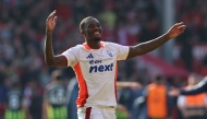 Goalscorer Nottingham Forest's English midfielder #14 Callum Hudson-Odoi celebrates after the English Premier League football match on March 8, 2025. (Photo by Darren Staples / AFP) 