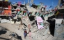 Palestinians decorated their war-devastated neighbourhood to welcome Ramadan. Photo by AFP