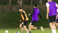 Al Sadd players during a training session.