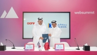 Group CEO of Doha Bank, Sheikh Abdulrahman bin Fahad bin Faisal Al Thani and Chairman of Ooredoo Financial service and CEO of Ooredoo Qatar, Sheikh Ali bin Jabor Al Thani during the event.